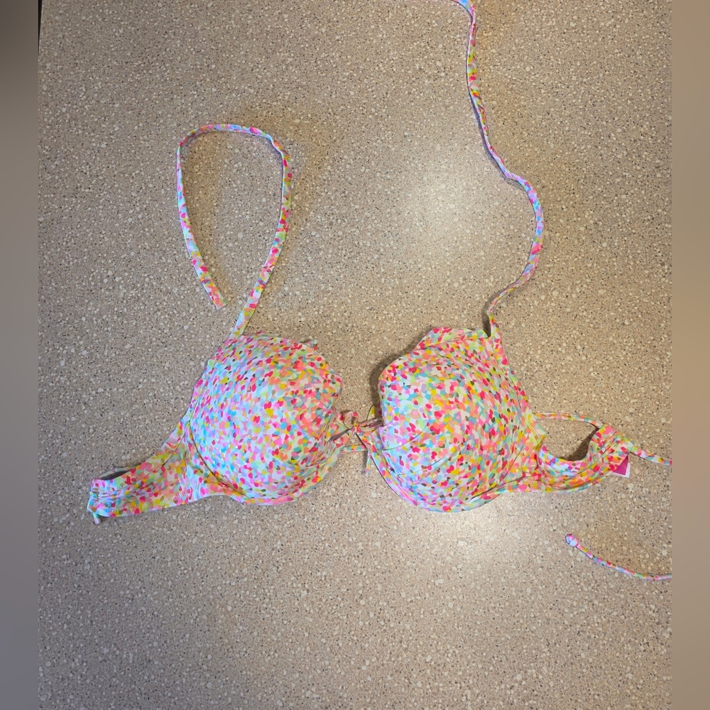 Victoria's Secret Multicolor Floral Bikini Top